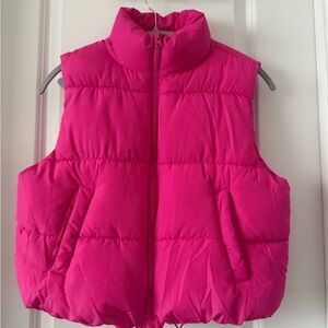 No Boundaries Hot Pink Puffer Vest